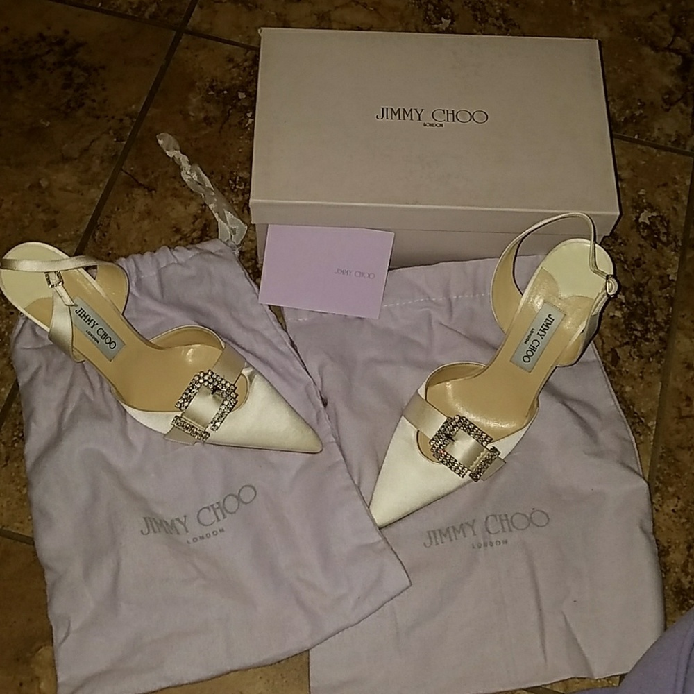 Brand New Jimmy Choo bridal shoe.